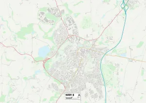 Woodfield Road Gallery: Wychavon WR9 8 Map
