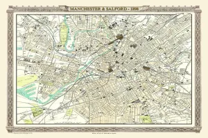 1898 Manchester and Salford Print