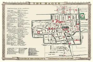 George Bradshaw's Plan of The Hague, Netherlands1896 George Bradshaw's Plan of The Hague, Netherlands1896