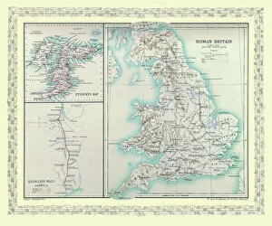 Images Dated 24th October 2010: Map of Britain as it appeared in Roman Times