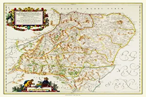 Old County Map of Aberdeen and Banff 1654 by Johan Blaeu from the Atlas Novus Old County Map of Aberdeen and Banff 1654 by Johan Blaeu from the Atlas Novus