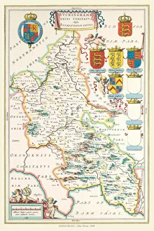 Old County Map of Buckinghamshire 1648 by Johan Blaeu from the Atlas Novus Old County Map of Buckinghamshire 1648 by Johan Blaeu from the Atlas Novus