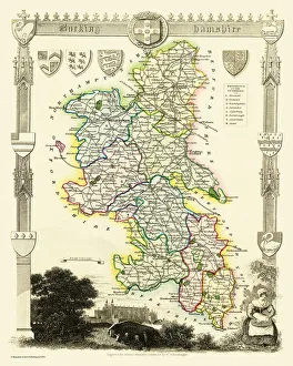 Old County Map of Buckinghamshire 1836 by Thomas Moule Old County Map of Buckinghamshire 1836 by Thomas Moule
