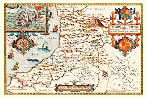 Cardiganshire Gallery: Old County Map of Cardiganshire 1611 by John Speed