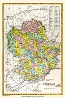 Old County Map of Forfar Scotland 1847 by A&C Black Old County Map of Forfar Scotland 1847 by A&C Black