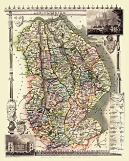 Old County Map of Lincolnshire 1836 by Thomas Moule Old County Map of Lincolnshire 1836 by Thomas Moule