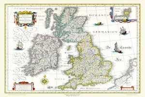 Old Map of The British Isles 1635 by Willem & Johan Blaeu from the Theatrum Orbis Terrarum Old Map of The British Isles 1635 by Willem & Johan Blaeu from the Theatrum Orbis Terrarum
