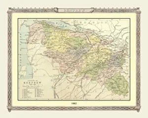 Old Map of the County of Renfrew from the Philips Handy Atlas of 1882 Old Map of the County of Renfrew from the Philips Handy Atlas of 1882