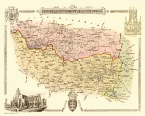 Old Map of the Environs of Bath and Bristol 1836 by Thomas Moule Old Map of the Environs of Bath and Bristol 1836 by Thomas Moule