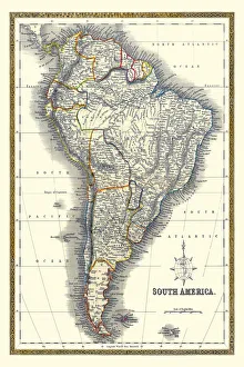 Old South America Map Collection of Photo Prints and Gifts