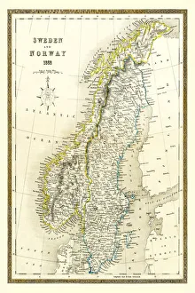 Old Sweden Map Collection of Photo Prints and Gifts