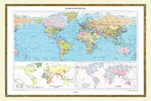 Images Dated 5th November 1981: Old Map of the World 1981