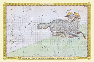 Signs of the Zodiac in Early Color by John Bevis – Aries – March 21 – April 20