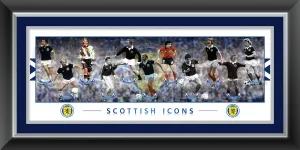 Scotland's Iconic Players Framed Montage Scotland's Iconic Players Framed Montage