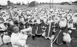Images Dated 14th October 1993: 100 Father Christmas s, Photocall to open new multi storey carpark at Lakeside