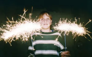 Images Dated 28th October 1994: 13 Year old David Croiser from Prince Road Middlesbrough practising for bonfire night