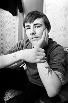 Images Dated 1st January 1972: 14-year-old Ian Grant, tattooed for life. January 1972