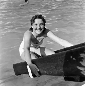 16 year old Barry County Grammar school girl Wendy Windsor in the Lido at Barry 16 year old Barry County Grammar school girl Wendy Windsor in the Lido at Barry
