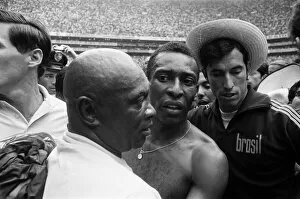 Images Dated 21st June 1970: 1970 World Cup Final at the Azteca Stadium in Mexico. Brazil'
