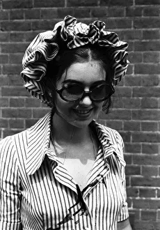 1970's Clothing Ascot Fashion Hats - girl wearing a bonnet and sunglasses 1970's Clothing Ascot Fashion Hats - girl wearing a bonnet and sunglasses