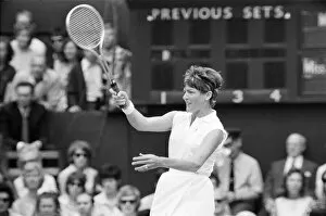 Images Dated 2nd July 1971: 1971 Wimbledon Ladies Singles Final. Margaret Court in action. 2nd July 1971