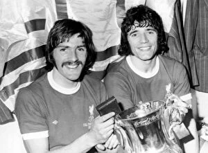 Images Dated 4th May 1974: 1974 FA Cup Final at Wembley. Steve Heighway and Kevin Keegan with the FA Cup after