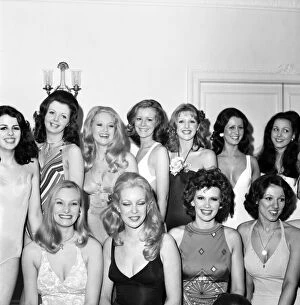 Images Dated 20th March 1975: 1976 Miss England Contest: The contestants who will take part in the '