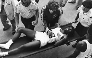 1976 Olympic Games Carlos Alvarez of Cuba receives medical attention after