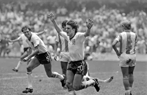 1986 World Cup Second Round match in Mexico City. England 3 v Paraguay 0 1986 World Cup Second Round match in Mexico City. England 3 v Paraguay 0