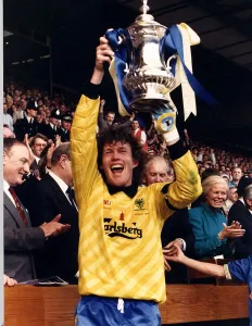 Images Dated 3rd July 1988: 1988 FA Cup Final. Wimbledon 1 v Liverpool 0. Dave Beasant goalkeeper of Wimbledon