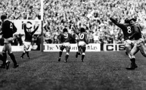 Images Dated 20th February 1988: 1988 Five Nations Championship. Wales v Scotland, National Stadium, Cardiff