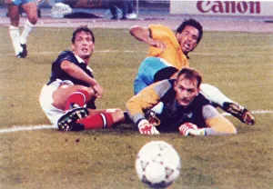 1990 World Cup First Round Group C match in Turin, Italy. Brazil 1 v Scotland 0 1990 World Cup First Round Group C match in Turin, Italy. Brazil 1 v Scotland 0