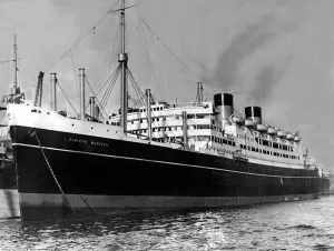 00093 Gallery: The 27, 000 tons motor liner ship the Dominion Monarch built at a Wallsend shipyard