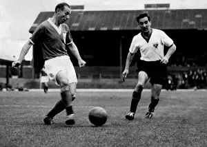 42-years-young Stan Matthews waltzes round Hugh Kelly in Blackpool' 42-years-young Stan Matthews waltzes round Hugh Kelly in Blackpool'