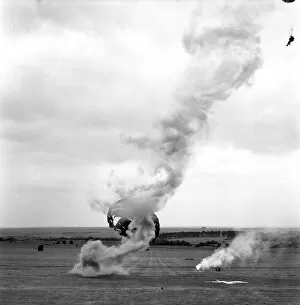 50 years of Gunnery Anniversary: A member of the Free-Fall Team landing on target