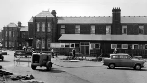 The 75 yards which patients are transported across at Sefton General Hospital The 75 yards which patients are transported across at Sefton General Hospital