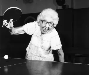 76 year old Edna Brock plays for Romwell Social Club 76 year old Edna Brock plays for Romwell Social Club