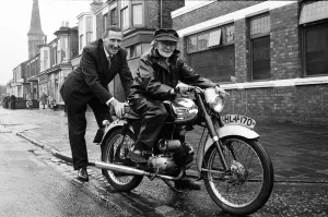 77-year-old Florrie Ball with her new motorbike. 11th February 1969 77-year-old Florrie Ball with her new motorbike. 11th February 1969