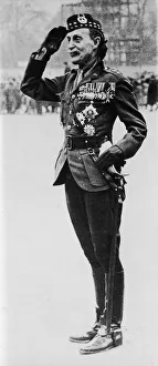 00363 Gallery: 77 year old General Sir Ian Hamilton takes the salute during a parade in London, 1930