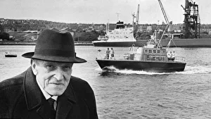 87 year old William Prethero, a former RNLI member, pictured at Barry as the new Arun 87 year old William Prethero, a former RNLI member, pictured at Barry as the new Arun