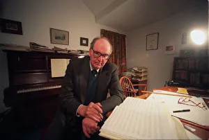 9/12/98. Composer John Joubert at his home in Moseley 9/12/98. Composer John Joubert at his home in Moseley