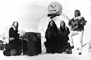 ABBA recording Alpine Spectacular in Leysin, Switzerland, for BBC. February 1979 P003883