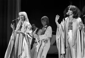 Abba Swedish Pop band November 1979 On stage at Wembley Arena 8/11/1979 Abba Swedish Pop band November 1979 On stage at Wembley Arena 8/11/1979