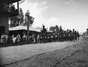 Abyssinian War September 1935 The band of the Imperial Ethiopian Guard marching Abyssinian War September 1935 The band of the Imperial Ethiopian Guard marching
