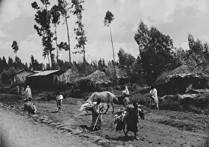 Abyssinian War September 1935 Houses close to the Royal Palace in Addis Ababa Abyssinian War September 1935 Houses close to the Royal Palace in Addis Ababa