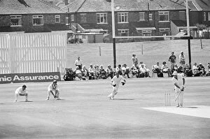 Images Dated 1st June 1985: Action from the Britannic Assurance County Championship match at Acklam Park between