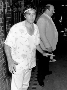 Actor Al Pacino August 1984 after a night out at London's Joe Allens Actor Al Pacino August 1984 after a night out at London's Joe Allens