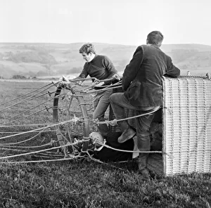 Actor Albert Finney goes for a balloon ride while making the film " Actor Albert Finney goes for a balloon ride while making the film "