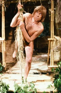 Actor and comedian Stanley Baxter as Tarzan. August 1981 Actor and comedian Stanley Baxter as Tarzan. August 1981