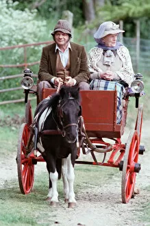 Images Dated 3rd June 1991: Actor David Jason filming 'Darling Buds of May', driving a horse and cart